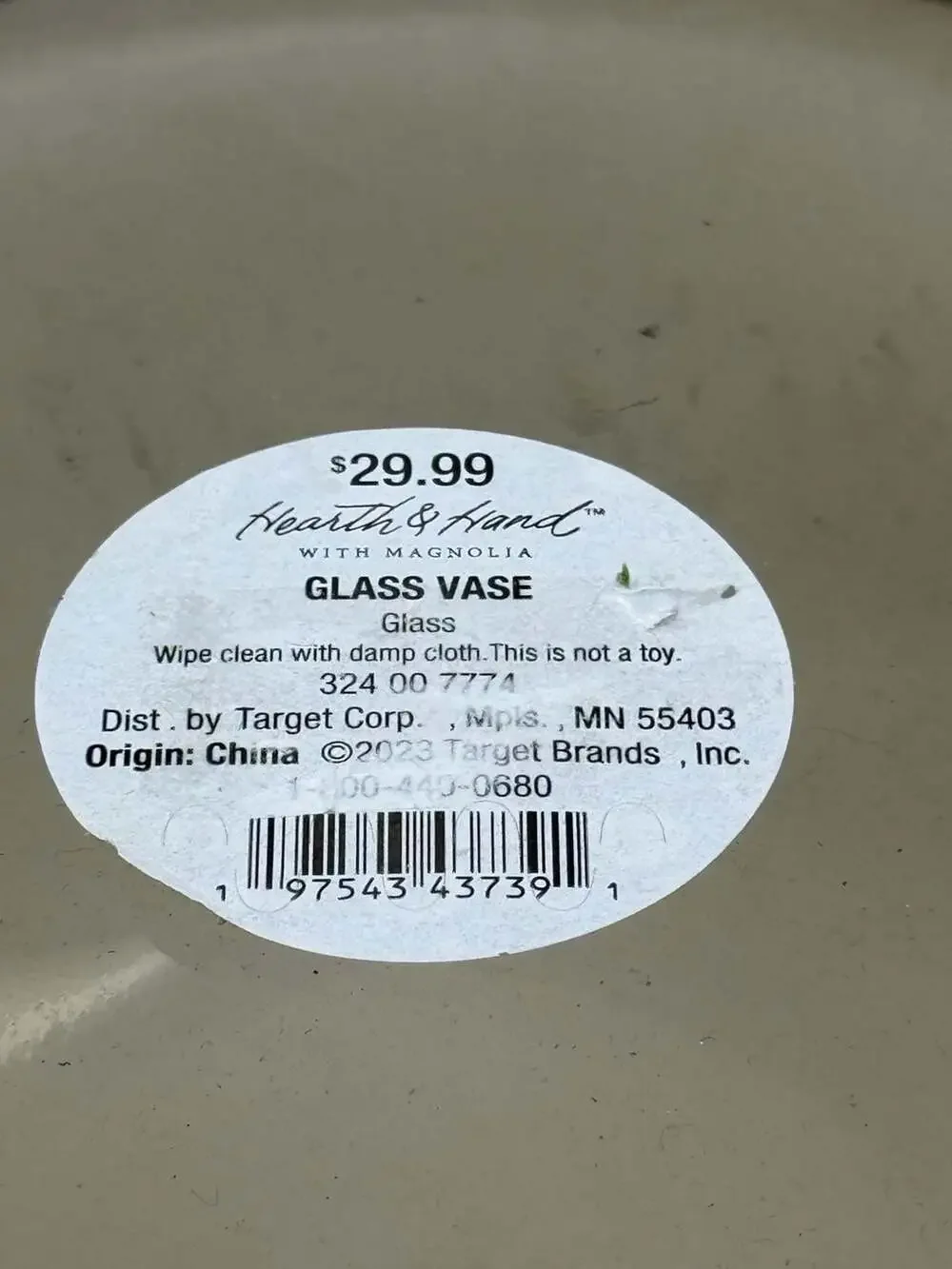 Hearth & Hand with Magnolia Tinted Glass Vase